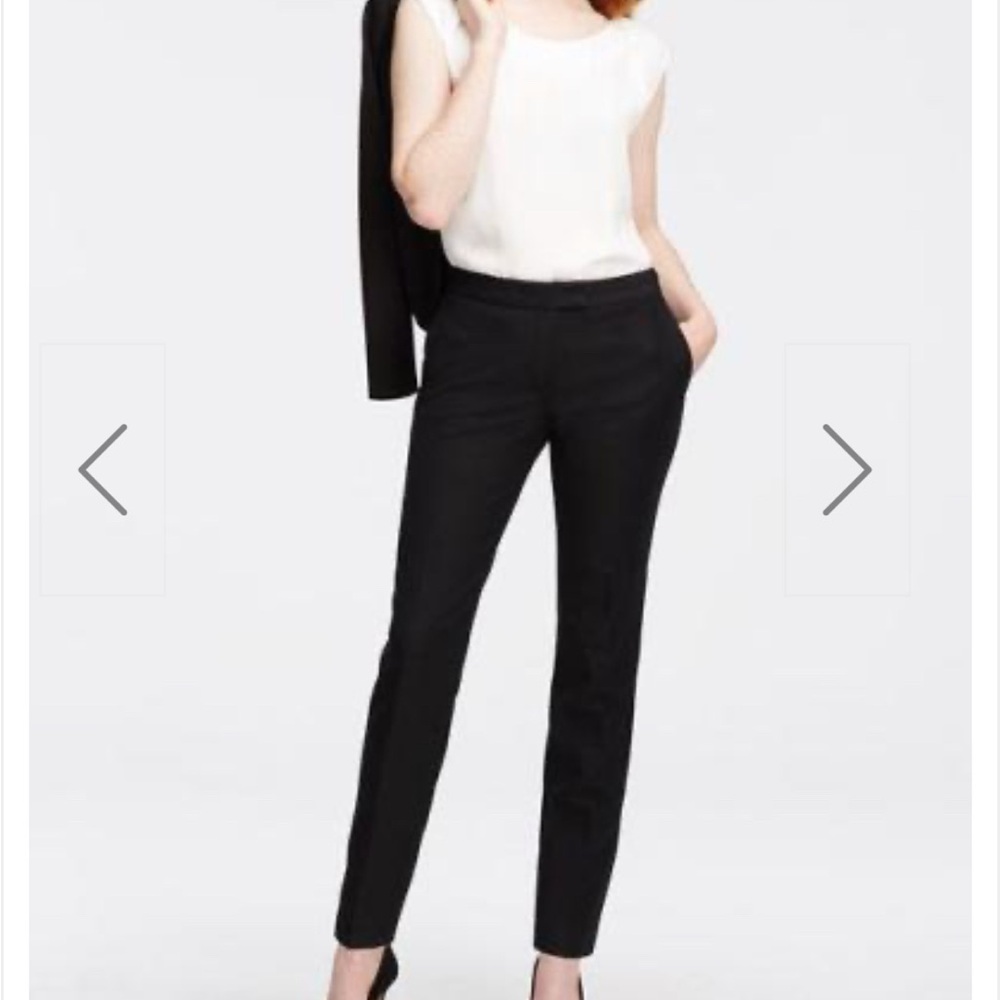 Ann Taylor Black Dress Pants Kate Fit Trouser Leg Classic Women’s Size 8